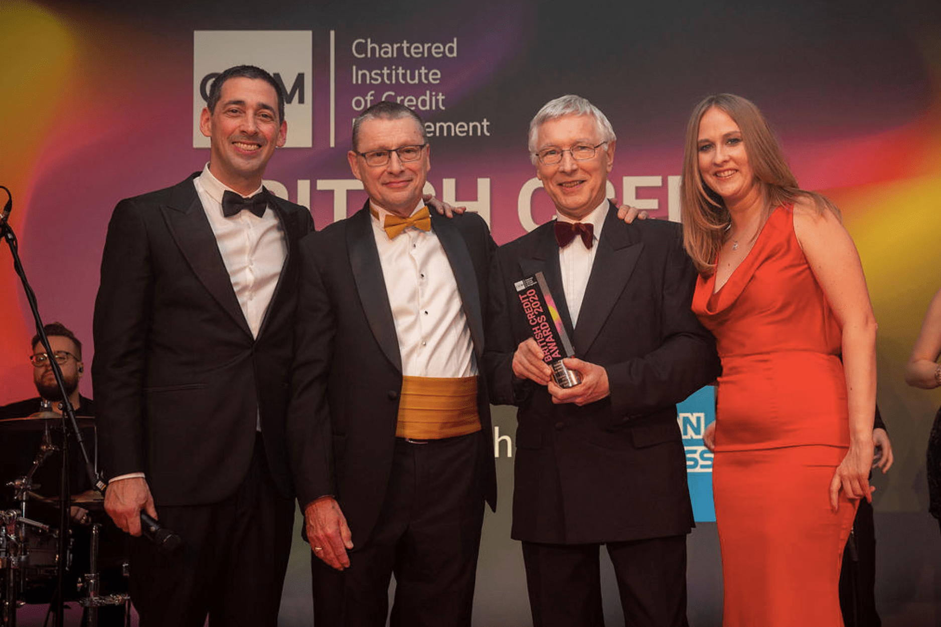 Charles Wilson receiving Outstanding Contribution to the Industry Award